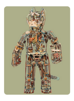 Giant Cat Robot mixed media by Sean Chao